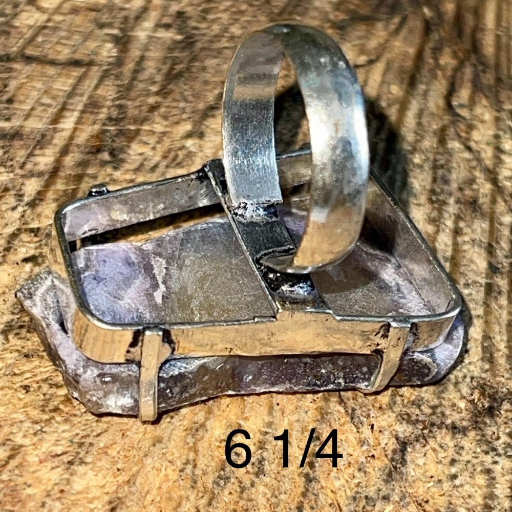 Translucent Purple Fluorite Ring 6 1/4 - Picture 4 of 9